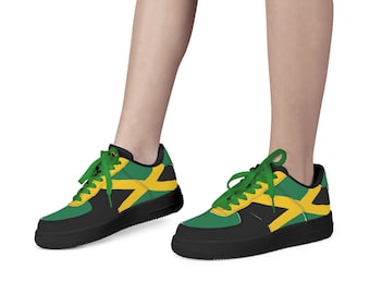Jamaica Sneakers for Men & Women Rasta Shoes Custom National Flag Sneakers Jamaican Flag Gym Shoes Reggae Shoes Rasta Color Basketball Shoes