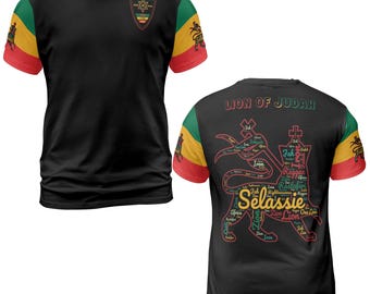 Rasta Sports Shirt For Men and Women Rasta Colors Clothes Lion of Judah Comfort Tee Jamaican Clothes Athletic Jamaica Colors Sizes up to 5XL