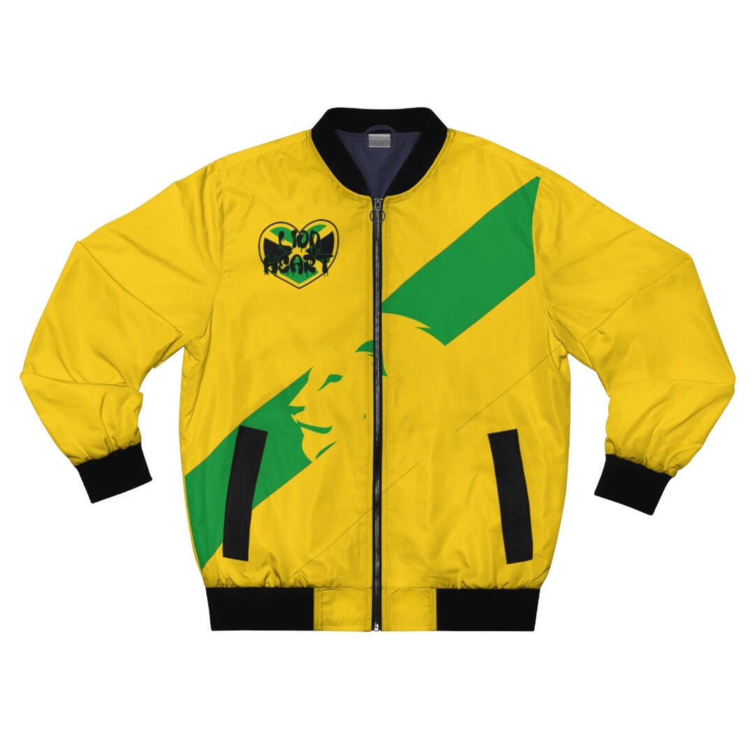 Jamaican Bomber Jacket Unisex Jamaica Coat Jamaica Etsy