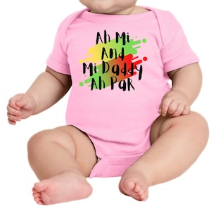 Jamaica Baby Infant Rib Body | Dire jamaïcain Onesie | Ah Mi et Mi Papa Ah Par | Vêtements pour bébés | Cadeau de fête de naissance
