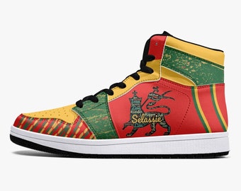 Rasta Lion of Judah Mesh Sports Sneakers Streetwear Jah Stylish Unisex Reggae Trainers Gym Shoes Sneakers Jamaican Custom Basketball Red