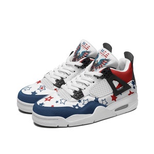 American Flag Shoes for Men & Women USA Shoes National Flag United States Flag Shoes Red White and Blue USA Clothing High Top Shoes Sneakers