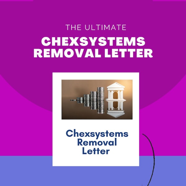 Chexsystem Removal Letter