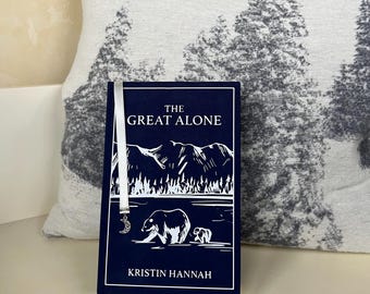 The Great Alone by Kristin Hannah, Handmade Navy Hardcover Rebind