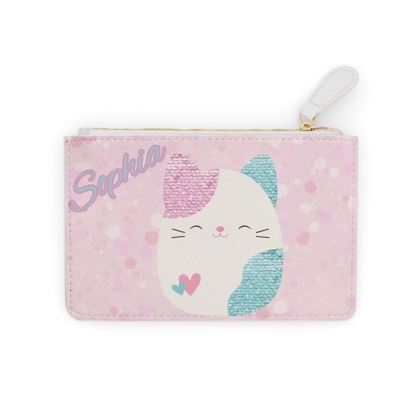 Personalized Squishmallow Mini Clutch Bag for Daughter, God Daughter, Friend, Birthday Gift, Purse, Child Gift, Friend Gift, Custom Name