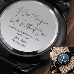 Gift For Groom On Wedding Day, From Bride,  Wedding Day Gift, Engraved Watch Gift On Wedding Day. Sentimental Gift, Personalized Gift Ideas*