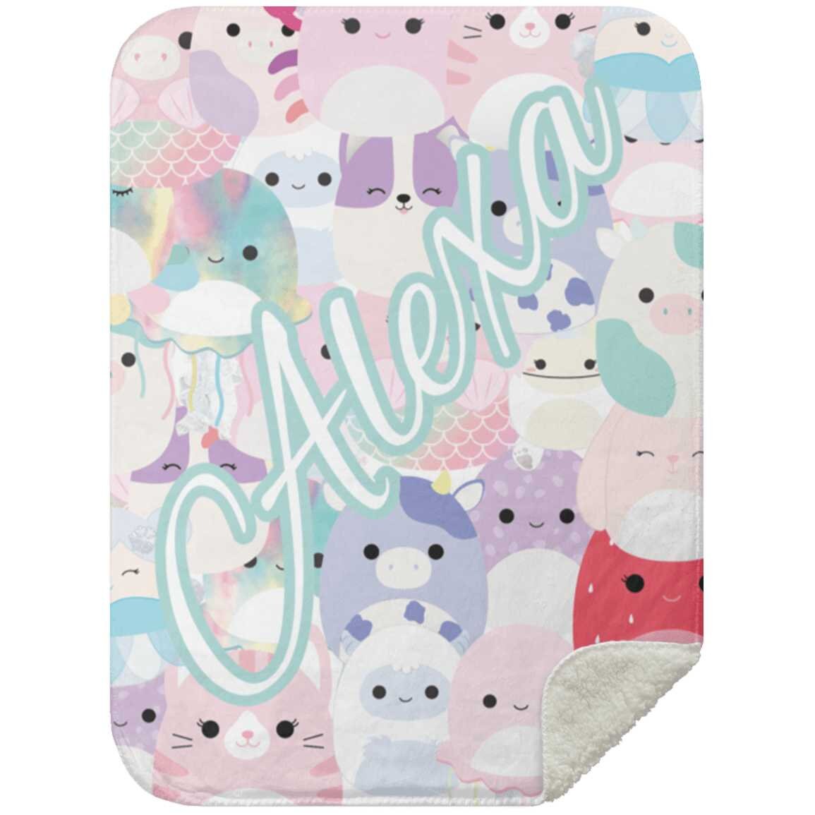 Squishmallow Personalized Blanket, Daughter Gift, Gift for Grandaughter ...