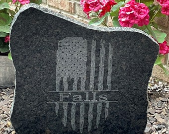 Personalized  Yard Rock-Address Sign for House-Granite Name Rock-Name Stone For Garden-15"x15"