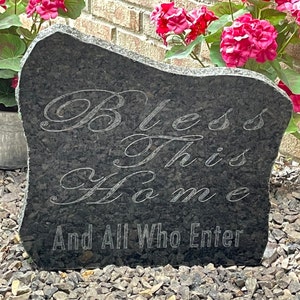 Custom Engraved Welcome House Sign-Welcome Garden Stone-Personalized House Entry Stone-Yard Décor-Gift-Address Marker-Yard Stone-15&quot;x15&quot;