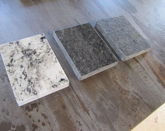 4 Granite Tooling Slabs - 6" x 8" - Leatherwork Pieces - Honed Edges - Natural Stone Slabs