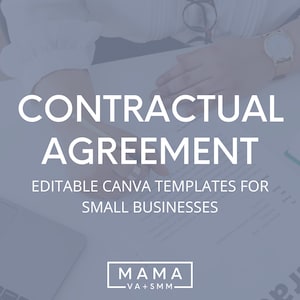 Contract Agreement Template for Virtual Assistants, Social Media Managers, Freelancers + Online Service Providers