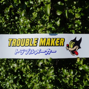 Trouble Maker Slap-klistermärke JDM Kanji-vinyldekal för tunerbil