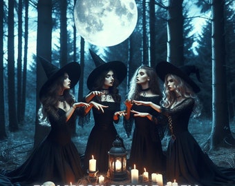 April 23, 2024, Full Moon Ritual. Full Moon Manifestation Group Intention Setting. Digital spell photos.