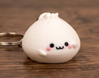 Kawaii Dim Sum Keychain - Cute Dumpling Accessory - Mini Bao Charm - Asian Cuisine Keyring - Novelty Foodie Gift - Adorable Food Replica