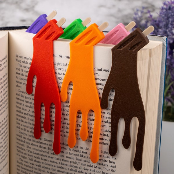 Melted Popsicle Bookmarks - Cute Bookish Gifts - Summer Ice Cream Bookmark   - Unique Gift for Readers - Gifts For Teachers and Students