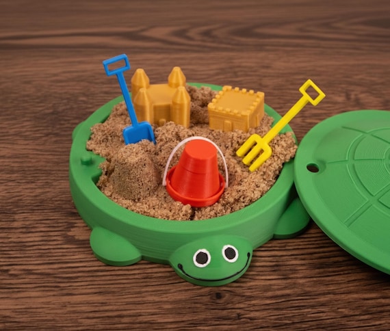 Turtle Sandbox Desk Toy - Fidget Zen Garden -  Funny Office Gift - Cubicle Decor - Cute Mini Desk Pet - Kidcore - 90s Nostalgia