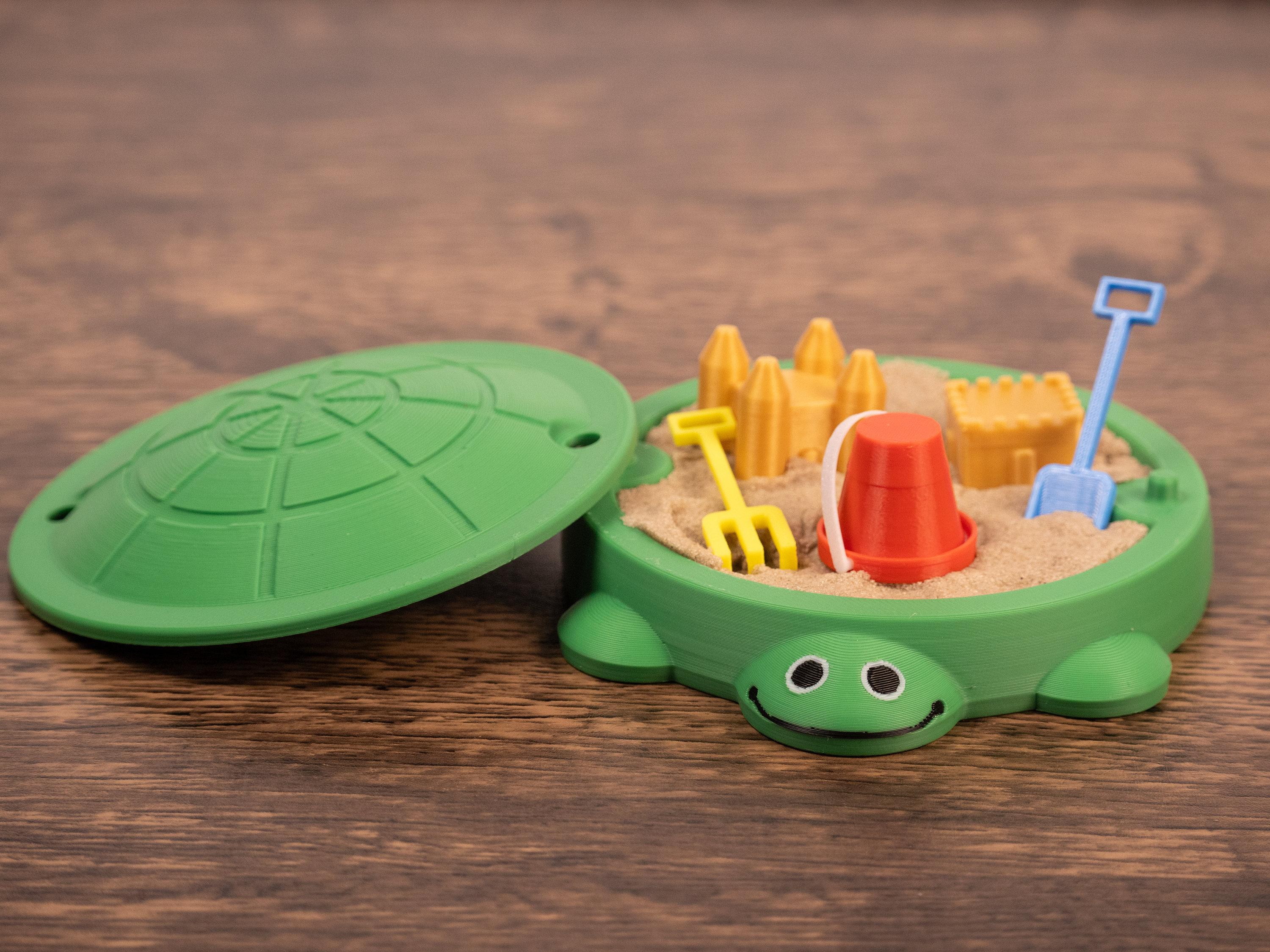 Personalized Name Mini Turtle Sandbox, Custom Turtle Storage Container, Kids Room Decor, Sensory Desk Toy, Nostalgia Gift