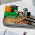 Garbage Fire Zen Garden - Fidget Dumpster Sandbox Toy - Cubicle Decor - Funny Work Gift - Secret Santa - Mini Raccoon - Coworker Gag Gift product logo