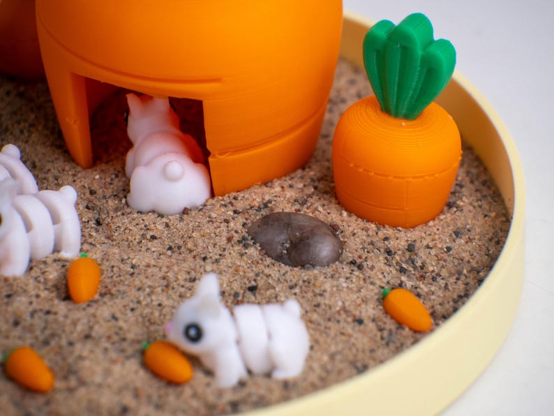 Bunny Zen Garden - Fidget Desk Sandbox - Cubicle Decor - Office Desk ...