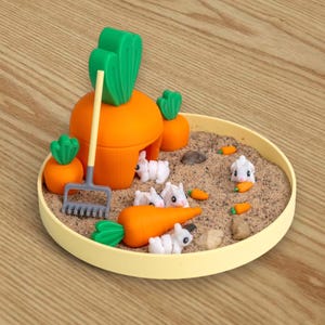Bunny Zen Garden - Fidget Desk Sandbox - Cubicle Decor - Office Desk ...