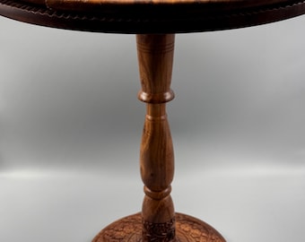 Cesta de mesa de madera tallada a mano / Expositor de frutas plegable, decoración bohemia para el hogar