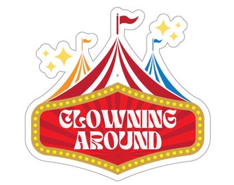 Clowncore Stickers, Weirdcore Stickers, Kidcore Stickers, Clowncore Aesthetic, Clown Sticker, Waterproof Sticker, Certified Clown, Sad Clown