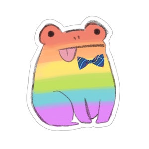 Gay Pride Sticker, Gay Sticker, Gay Pride Gift, Lesbian Sticker, LGBTQ Stickers, Bi Sticker, Trans Sticker, LGBTQ Ally Sticker, Frog Merch