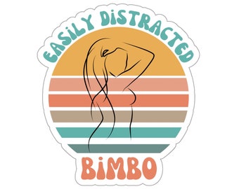 Bimbo, Bimbo Sticker, Bimbo Aesthetic, Bimbocore, Bimbo Sissy, Water Bottle Sticker, Laptop Sticker, Lovecore, Vinyl Sticker, Feminist