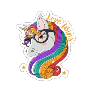 Unicorn Sticker, Gay Pride Sticker, Gay Sticker, Gay Pride Gift, Lesbian Sticker, LGBTQ Stickers,Bi Sticker,Trans Sticker,LGBTQ Ally Sticker