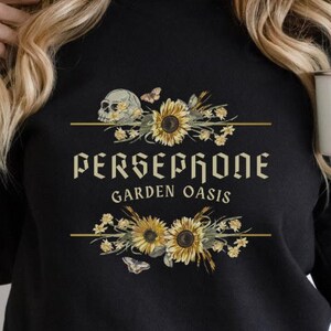 Persephone, Dark Academia, Dark Academia Shirt, Book Sweatshirt, Dark Cottagecore, Bookish Sweatshirt, Greek Mythology, Bookish Shirt