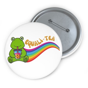 Frog Pronoun Pin, Any Pronouns Pin, Cottagecore Pronouns Pin, Button Badge, Pronoun Pin, They Them, Pronoun Gift, Gay Frog, She Her Pin,Ally