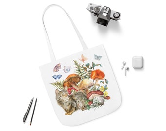 Cat Tote Bag, Mushroom Tote Bag, Tote Bag Aesthetic, Cute Tote Bag, Cute Tote Bags, Aesthetic Tote Bag, Trendy Tote Bag, Small Tote Bag