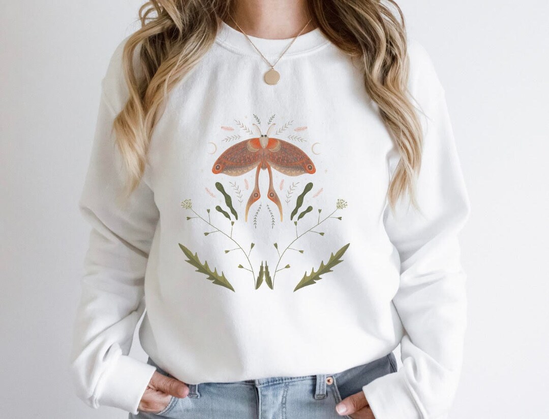 Luna Moth, Cottagecore Shirt, Moth Shirt, Lunar Moth, Dark Cottagecore ...