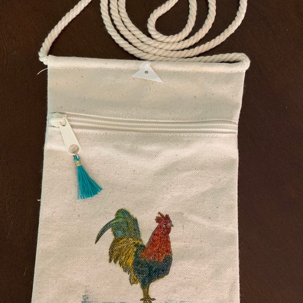 Watercolor Rooster Phone Purse