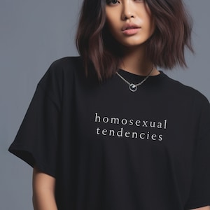 Minimalist Sapphic Shirt, Funny Lesbian T-shirt, Homosexual Tendencies, LGBTQ Pride Tee, Subtle Queer Shirt, Bisexual, Gay Gift, Proud, Bi