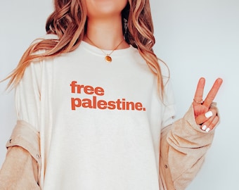 Free Palestine Shirt, Stand With Palestine, Ceasefire Now, Support Palestine, Gaza, Human Rights, Peace, Protest T-shirt, Minimalist, Unisex