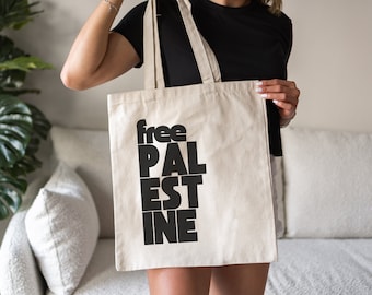 Free Palestine Tote Bag, Stand With Palestine, Ceasefire Now, Support Palestine, Free Gaza, Human Rights, Peace, Protest, Minimalist Tote