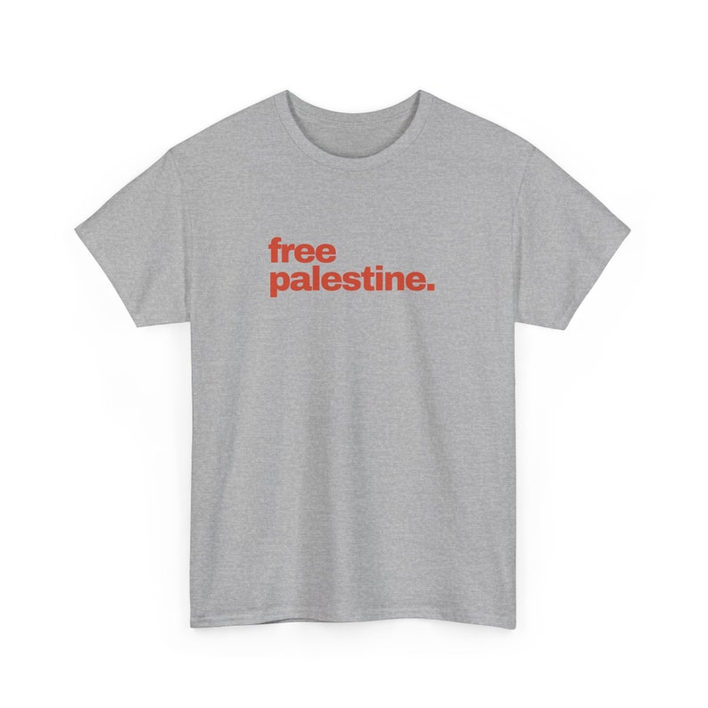 Camiseta Palestina Libre, Apoya a Palestina, Alto el fuego ahora, Apoya a Palestina, Gaza, Derechos Humanos, Paz, Camiseta de protesta, Minimalista, Unisex Sport Grey