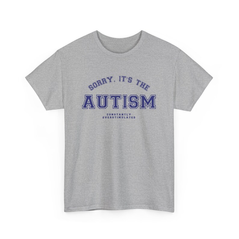 Autismus Shirt, ständig überstimuliert, Neurospicy Tee Sport Grey