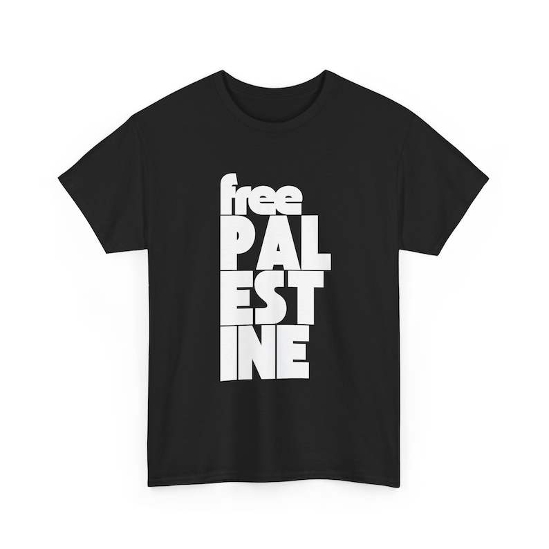 Free Palestine Shirt, Stand With Palestine, Ceasefire Now, Support Palestine, Gaza, Human Rights, Peace, Protest T-shirt, Minimalist, Unisex Black