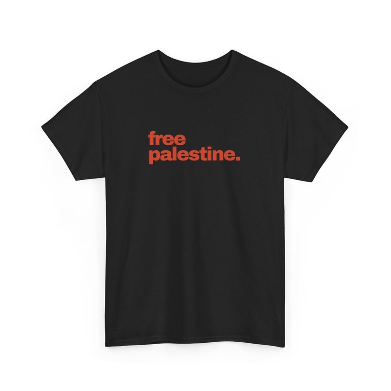 Camiseta Palestina Libre, Apoya a Palestina, Alto el fuego ahora, Apoya a Palestina, Gaza, Derechos Humanos, Paz, Camiseta de protesta, Minimalista, Unisex Black