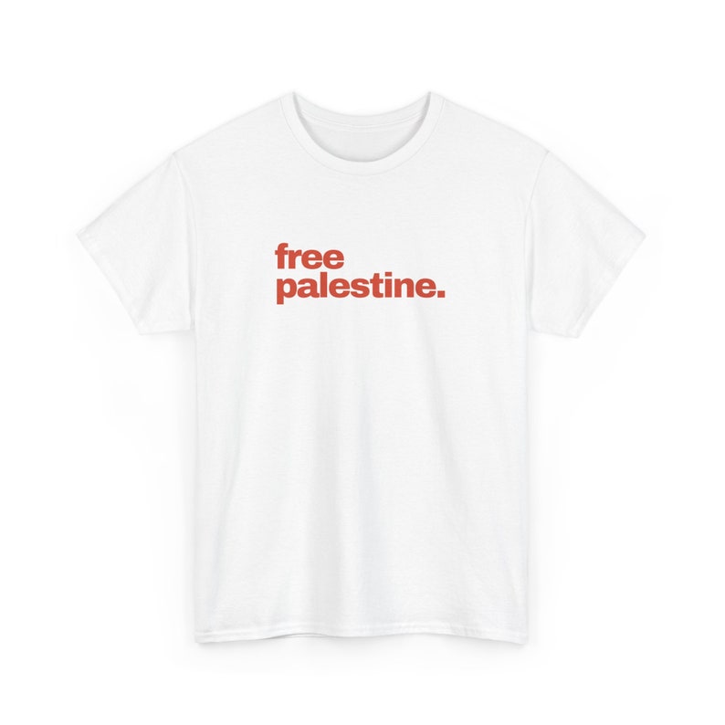 Camiseta Palestina Libre, Apoya a Palestina, Alto el fuego ahora, Apoya a Palestina, Gaza, Derechos Humanos, Paz, Camiseta de protesta, Minimalista, Unisex White