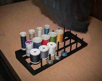 Multi-Spool Sewing Thread Organizer Stand: Quilting & Embroidery