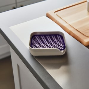 Modern Soap Dish with Drain | Bathroom Soap Holder | Sink Soap Saver | Two-Piece Soap Tray | Bath Accessory