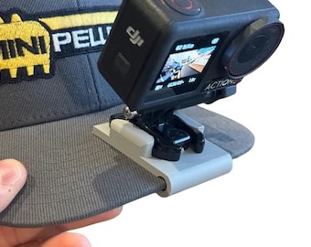 GoPro DJI Action Camera Hat Clip Mount | Head-Mounted Helmet Clip | Lightweight Action Cam Holder | Versatile Outdoor Recording Accessory