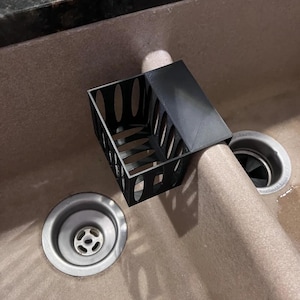 Sink Edge Sponge Holder: Kitchen Counter Caddy, PLA Organizer