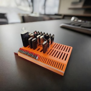 Universal Media Storage Organizer | 24 USB + 16 SD + 29 MicroSD Card Holder | Tech Device Desktop Stand | Compact Hub