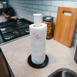 Modern Kitchen Paper Towel Holder | Countertop Roll Dispenser | Minimalist Paper Roll Stand | Kitchen Organization | Sleek Design