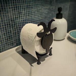 Goat or Sheep Toilet Paper Holder | Animal Toilet Roll Dispenser | Farmhouse Bathroom Decor | Funny Toilet Paper Stand | Bathroom Accessory