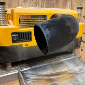 DW735 Dust Port Adapter | 90 Degree to 4-Inch Dust Collection | Planer Dust Extraction | Woodworking Dust Control